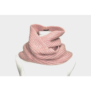 J Crew Pink Wool Cashmere Blend Chunky Knit Infinity Scarf